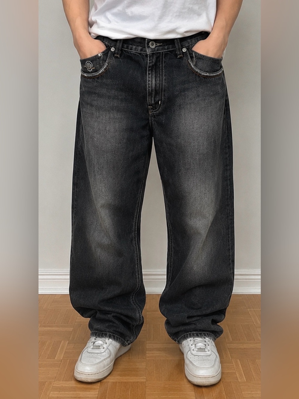 Vintage Enyce Y2K Baggy Jeans Men’s 32x32 Dark Wash Hip Hop Streetwear Denim